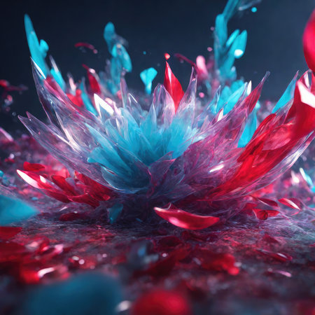 Abstract fractal background, computer-generated illustration, 3D rendering.の素材