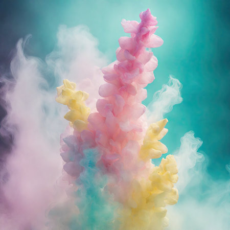 Colorful smoke in the water. Abstract background. Toned.の素材