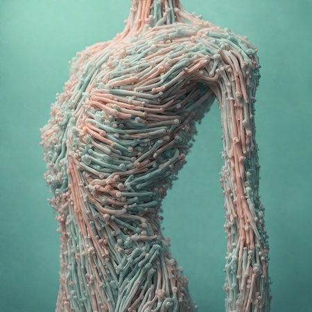Human body made of plasticine. 3d rendering, 3d illustration.の素材