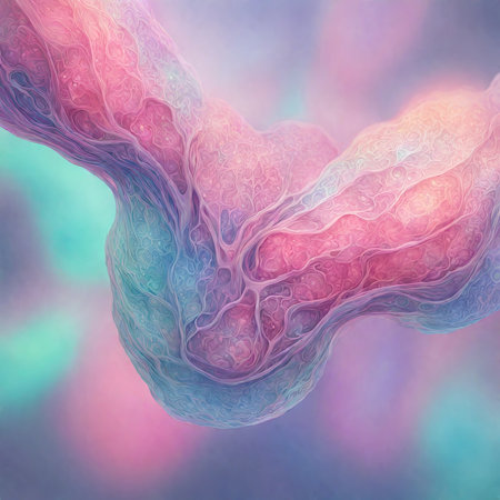 3D illustration of the structure of the human pancreas.の素材