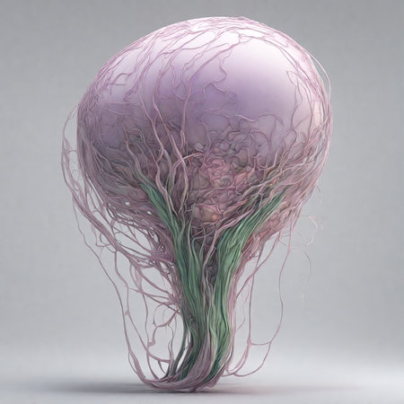 Human brain with nervous system, 3d illustration, computer generated imageの素材