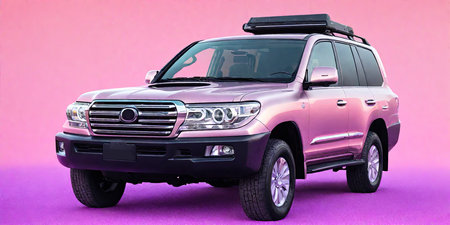 Pickup truck on a purple background. Side view. 3d renderingの素材