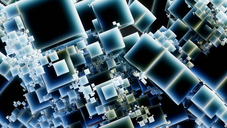 Computer generated abstract fractal artwork for creative art,design and entertainmentの写真素材