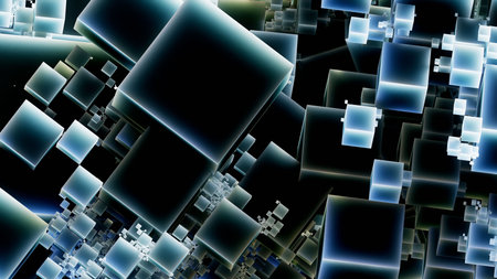 abstract fractal background a computer-generated 2D illustration, textureの写真素材