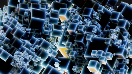 abstract fractal background a computer-generated 2D illustration, textureの写真素材
