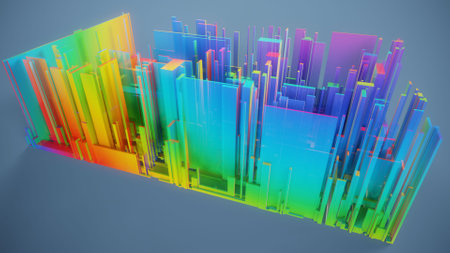 Abstract 3d rendering of cityscape. Creative Design Templates.の写真素材