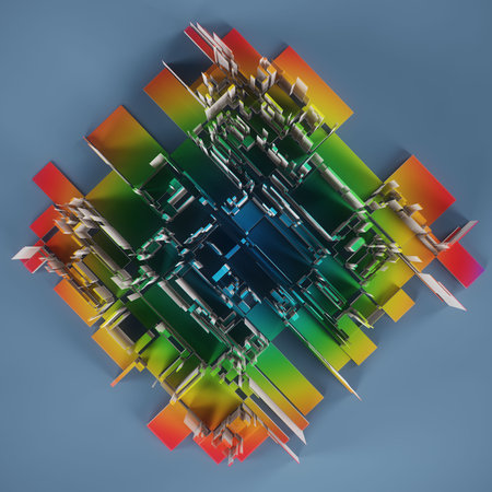 Abstract technology background. 3d rendering,  3d illustration.の写真素材