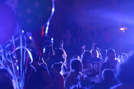 Party with dancing people