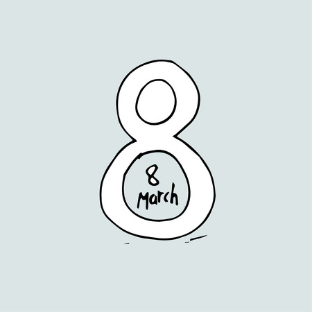 International Women's day poster, number 8.のイラスト素材