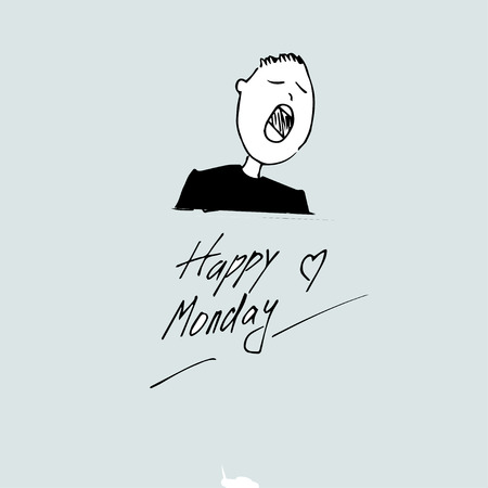 Happy Monday concept.のイラスト素材