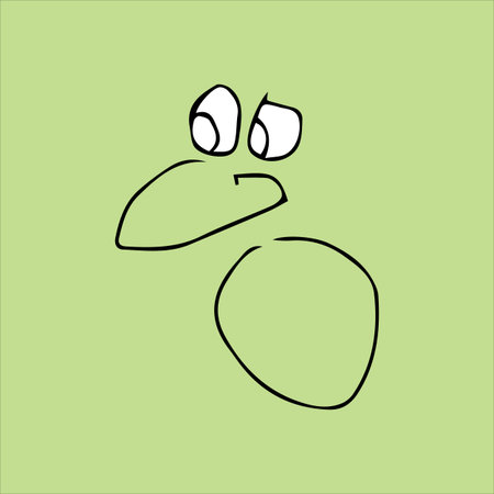 Surprise concept. Drawing of a surprised face.のイラスト素材