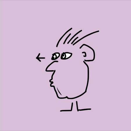 Advertising poster. A person will see something.のイラスト素材