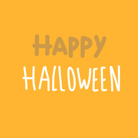 Happy Halloween text on Orange Background.の写真素材