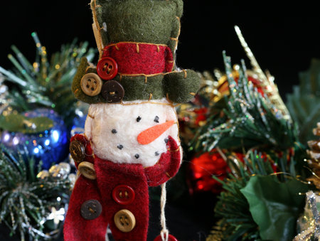 Assorted holiday festive decorations of various types