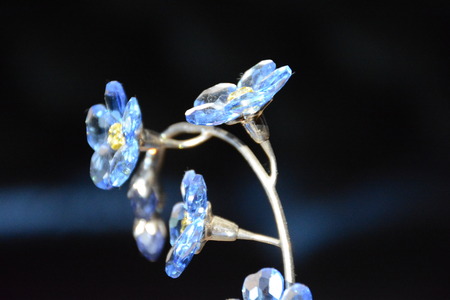 Blue crystal flowersの写真素材