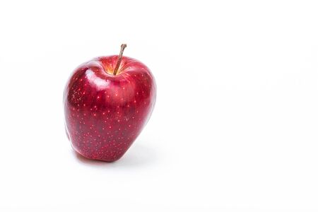 fruit red Apple on a white background isolatedの写真素材