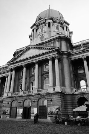 Buda castle (Royal Palace) inner courtyard, Budapest, Hungaryのeditorial素材