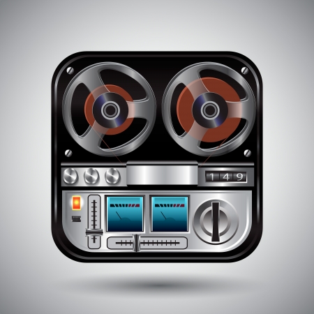 Icon for audio recorder  White background のイラスト素材