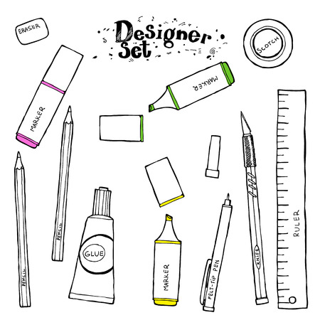 Designers toolkit - Hand drawn collectionのイラスト素材