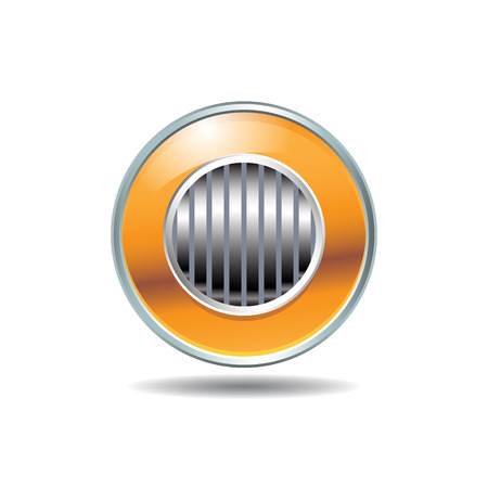 orange button. のイラスト素材