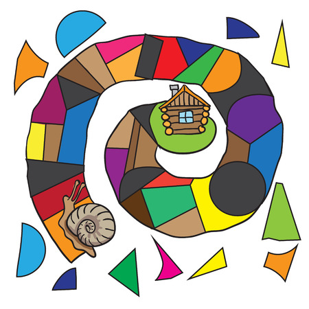 snail game. vector illustrationのイラスト素材