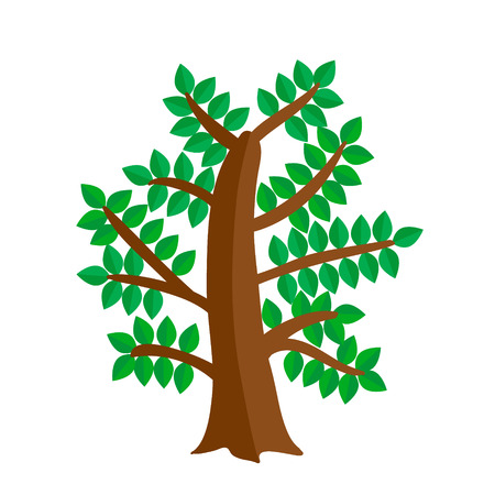 Tree in flat styleのイラスト素材