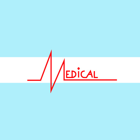 Medical line vector logo template. Isolatedのイラスト素材