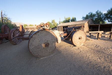 Farm machinery at Death Valleyの写真素材