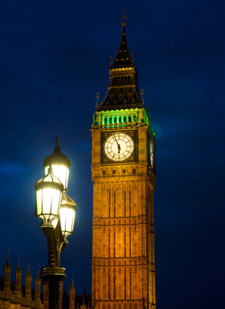 Big Ben clock tower, Westminster, Londonの写真素材