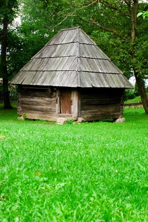 old wooden house to stay in the countrysideの写真素材