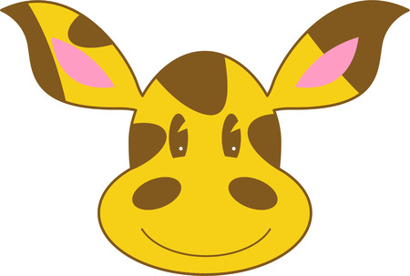 Cute cartoon Giraffeのイラスト素材