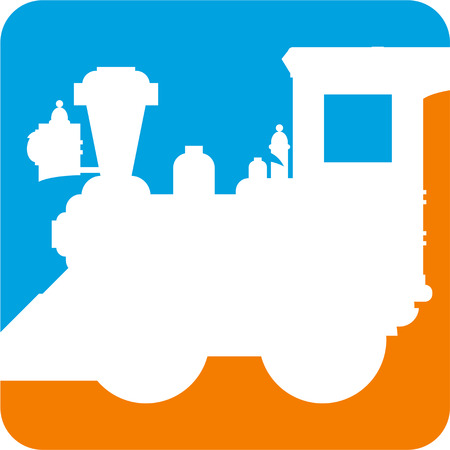 Vintage Wild West Train Silhouetteのイラスト素材