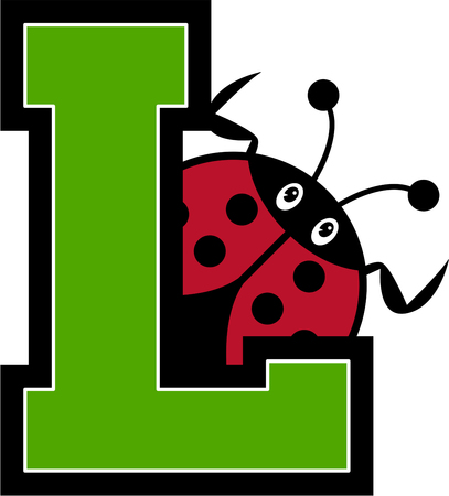 L is for Ladybird Alphabet Learningのイラスト素材