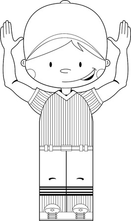 R is for Referee Alphabet Learning Illustrationのイラスト素材