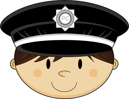 Cartoon British Police Officerのイラスト素材