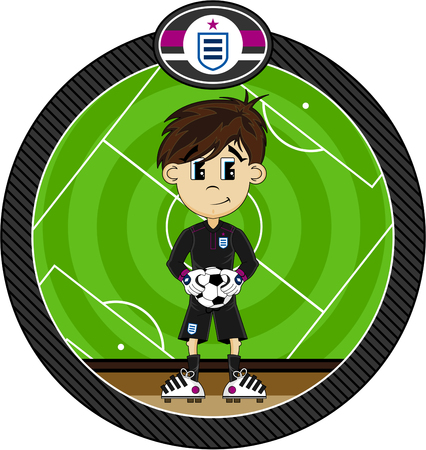 Cartoon Soccer Football Goalkeeperのイラスト素材