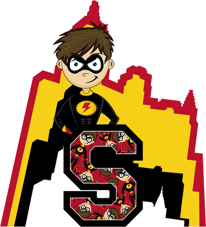 S is for Superheroのイラスト素材