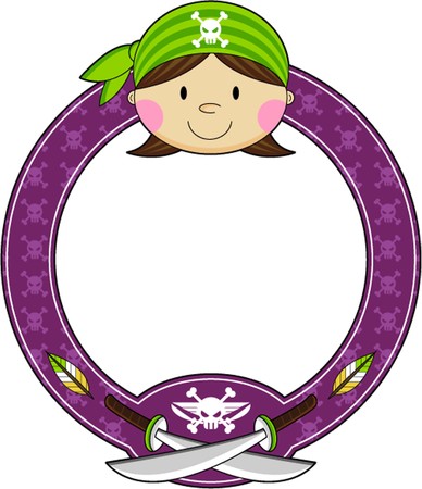 Cartoon Pirate Girlのイラスト素材