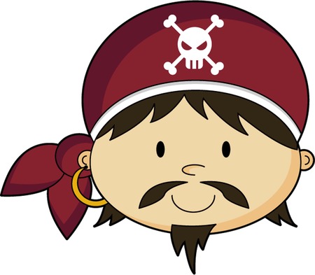 Cartoon Bandana Pirate Boyのイラスト素材