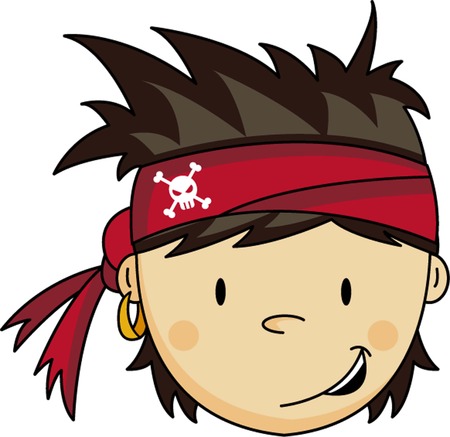 Cute Cartoon Pirate Boyのイラスト素材