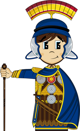Cartoon Roman Centurion Soldierのイラスト素材