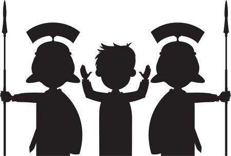 Roman Centurion Soldiers and Emperorのイラスト素材