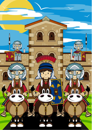 Roman Centurion Soldiers at Fortのイラスト素材