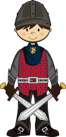 Medieval Crusader Knightのイラスト素材