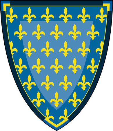 Medieval Knights Fleur De Lys Shieldのイラスト素材