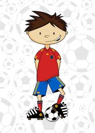 Cartoon Soccer Football Playerのイラスト素材