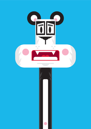 Cute Cartoon Panda Bearのイラスト素材