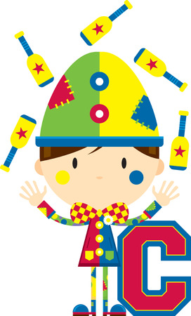 C is for Clown Illustrationのイラスト素材