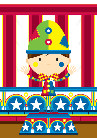 Cute Cartoon Circus Clownのイラスト素材