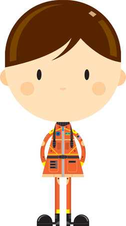 Cute Cartoon Astronautのイラスト素材
